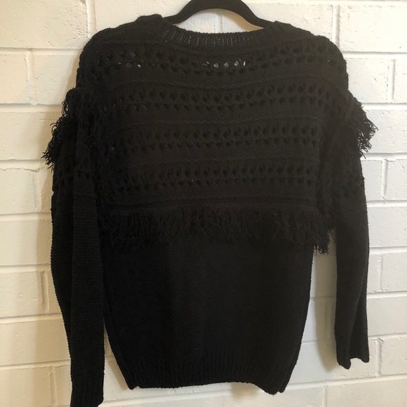 Black Joa Sweater with Fringe - Picture 10 of 10